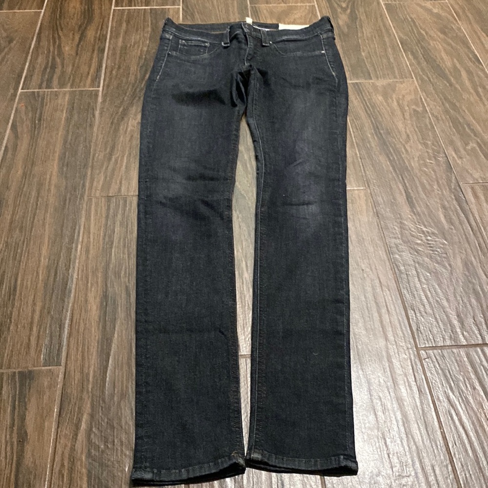 Rag and Bone skinny black faded jeans